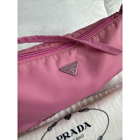 PRADA Y2K Pink Mini Shoulder Bag W/dust Bag - Picture 2 of 16